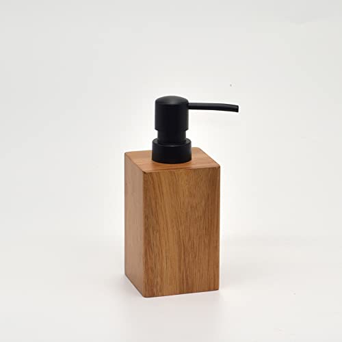 Wood Bathroom Accessories Set 3 Pieces Includes Soap Dispenser Toothbrush Holder Soap Dish for Home and Hotel Decor Wood Color