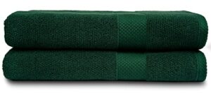 maura premium bath sheets 100% cotton 35x70 oversized ultra absorbent quick dry soft towel set for bathroom extra large bath towels, midnight green