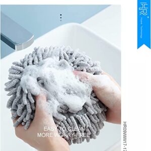 HR Huare Technology Upgraded Chenille Hand Towels, Hanging Kitchen & Bathroom Fast Drying ,No Peculiar Smell Stocking Stuffers for Family Member, 2Pack