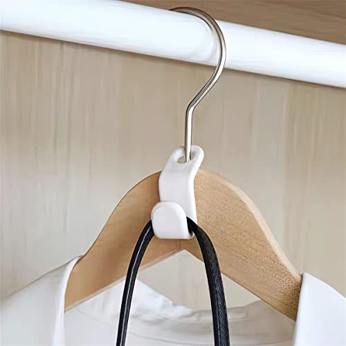 HUAFEI 80 Pcs Clothes Hanger Connector Hooks, Plastic Hanger Hooks for Closet Space Savers Hangers and Family or Clothing Shop ，Cascading Hooks for Hangers (White, 80), 2.16 x 0.79 x 1.2 inches