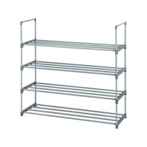 soso-bantian1989 grey metal tube frame 4-tier shoe rack, 20 pairs shoes organizer storage tower shelves