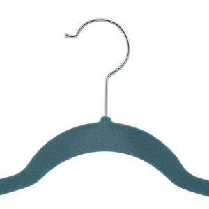 Laura Ashley 25 Pack Slim Velvet Hangers| Durable | Strong Plastic | Slim | Keeps Shape | Closet Organization | Dusty Blue | Holds 10lbs | Holds Shape