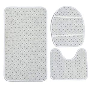 Apular Fashion 3 Piece Bath Rugs Set Sunflower Printed Non Slip Ultra Soft Bathroom Mats, U Shape Mat and Toilet Lid Cover Mat Bath Mats