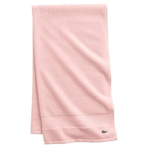 lacoste heritage supima cotton bath sheet, light pink, 35" x 70"