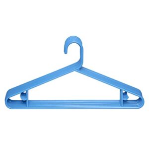 clorox blue plastic clothes hangers – | ideal for everyday standard use | two accessory hooks | value set (pack of 10)