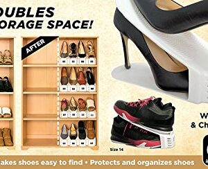 Shoe Slotz 6-Pack Space-Saving Storage Units in Ivory | As Seen on TV | No Assembly Required