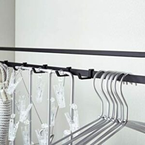Yamazaki Home Tower Rolling Supplies Rack closet storage and organization systems, One Size, Black