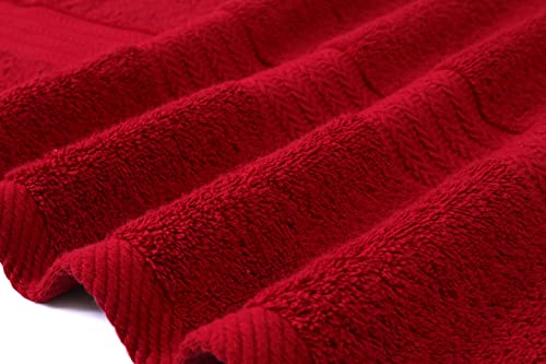 AKTI Premium Cotton Bath Sheets Towels for Adults, 35x70 Inches, Pack of 2, Super Soft, Extra Absorbent, Hotel & Spa Quality Bath Towels Extra Large, 580 GSM - Red Towels for Bathroom