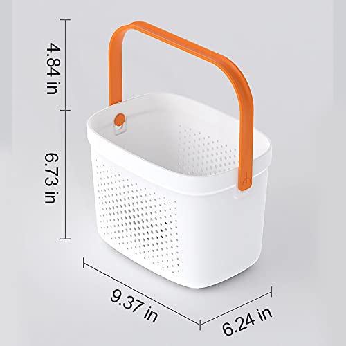 A-XINTONG Portable Shower Caddy with Handle Plastic Storage Basket Shower Organizer Bin for Bathroom, Kitchen, College Dorm Room, Home, Hotel