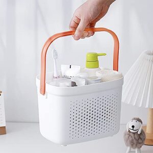 A-XINTONG Portable Shower Caddy with Handle Plastic Storage Basket Shower Organizer Bin for Bathroom, Kitchen, College Dorm Room, Home, Hotel