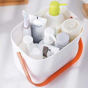 A-XINTONG Portable Shower Caddy with Handle Plastic Storage Basket Shower Organizer Bin for Bathroom, Kitchen, College Dorm Room, Home, Hotel