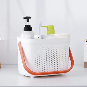 A-XINTONG Portable Shower Caddy with Handle Plastic Storage Basket Shower Organizer Bin for Bathroom, Kitchen, College Dorm Room, Home, Hotel