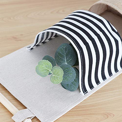 Wall Hanging Storage Bag, Over The Door Organizer, Wall Mounted Hanging Closet Organizer, 3 Pockets Linen Cotton Fabric Multi Functional Wall Organizer for Living Room Bedroom Bathroom (3 pack-style 4)
