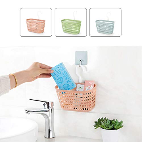 Shower Sponge Holder Caddy Basket Hanging Shower Caddy Plastic Shower Tote Bathroom Storage Organizer for Shampoo Conditioner Cosmetics Bath Toy Hair Supplies Sink Candy Blue soap Holder