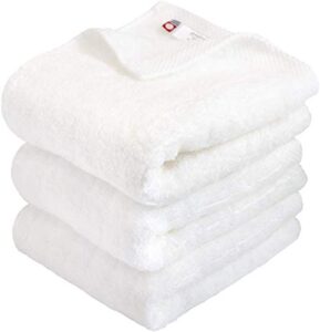 imabari towel soft and fluffy towel, luxury cotton - 3 piece hand towel sets, off white