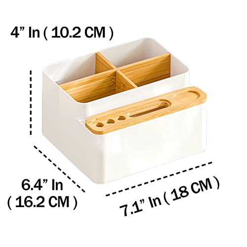 MORNITE Desktop Storage Organizer Drawer Organizers Remote Control Holder Makeup Caddy for Countertop Home Office Supplies Pencil Card Box Container