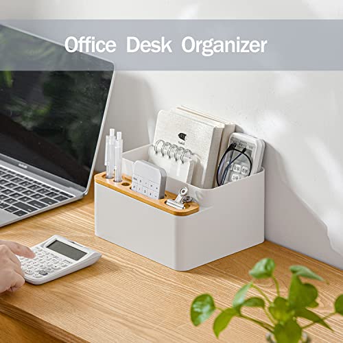 MORNITE Desktop Storage Organizer Drawer Organizers Remote Control Holder Makeup Caddy for Countertop Home Office Supplies Pencil Card Box Container