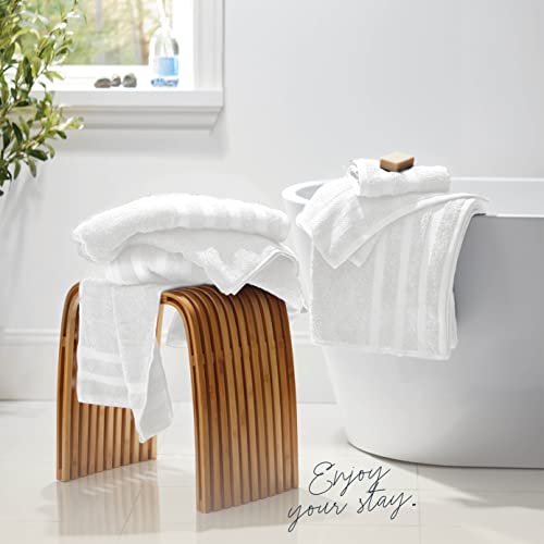 Jumbo Bath Sheets Towels For Adults 35" x 70" - 2-Pack - 100% Cotton White Bath Sheet Set - Extra Large Oversized Bath Towels, Absorbent Bath Towel Set, Heavenly-Soft Bathroom Towels - Oeko-Tex Towels