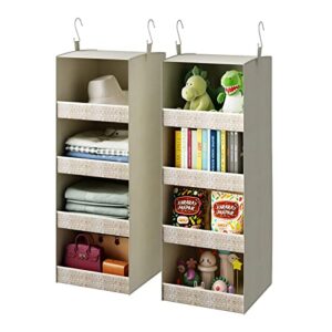 gillas 4-shelf hanging organizer,2-pack closet hanging shelves, closet organizers and storage collapsible hanging closet shelves ,12.2" w x 12.2" d x 33.6"h