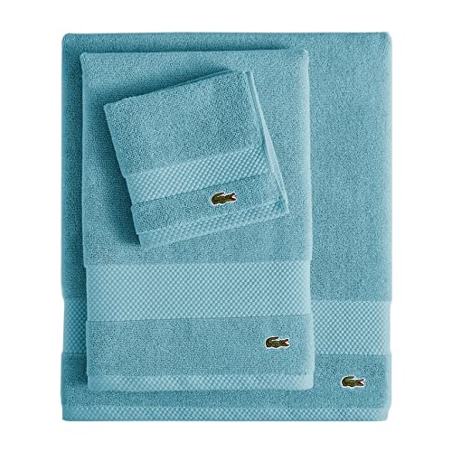 Lacoste Heritage Supima Cotton Bath Sheet, Celestial, 35" x 70"