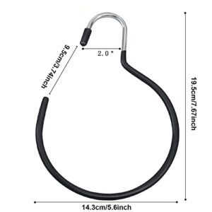 gofidin Scarf Ring Hangers Tank Tops Belt Hanger Non-Slip Ties Hanging Hook Non-Snag Closet Organizer Accessory Metal