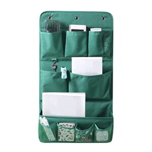 home hanging storage bag bathroom accessories wall door back wardrobe dormitory makeup organizer fabric kitchen accessories multifunctional storage bag with wall hooks (green)