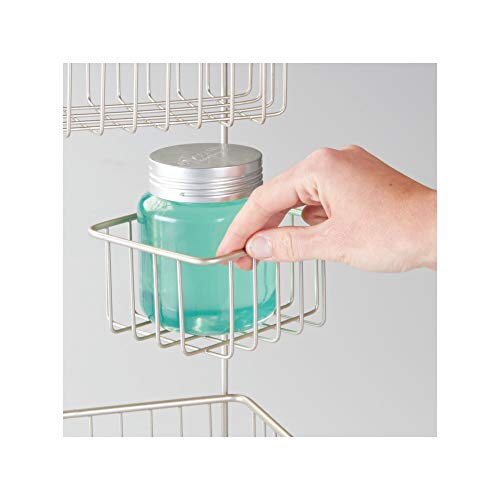 iDesign The Metalo Collection Over-The-Door Hanging Shower Caddy Organizer, 22.7" x 10.5" x 8.2", Satin