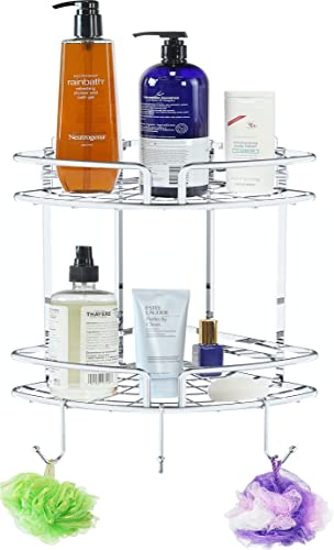 Simple Houseware Large Hanging Shower Caddy + Adhesive Corner Shower Caddy