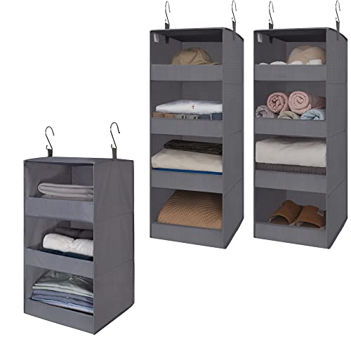 GRANNY SAYS Bundle of 2-Pack Hanging Storage Organizers & 1-Pack Hanging Closet Organizer