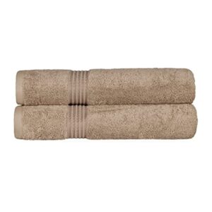 superior egyptian cotton 2-piece bath sheet towel set, oversized body towels for adults and kids, large towel for bath, shower, guest bathroom, spa, gym, resort, essentials, airbnb, taupe