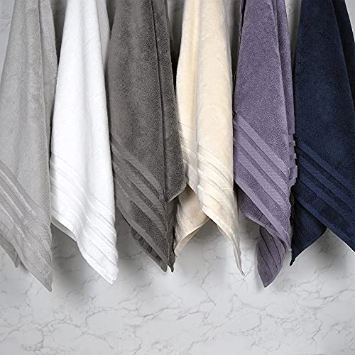 TRIDENT NectorSoft, Extra Large, 100% Cotton, Zero Twist, Towels, Super Soft, Extra Absorbent (Purple Ash, Bath Sheet (2-Piece))