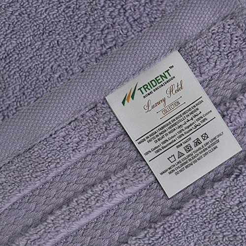 TRIDENT NectorSoft, Extra Large, 100% Cotton, Zero Twist, Towels, Super Soft, Extra Absorbent (Purple Ash, Bath Sheet (2-Piece))