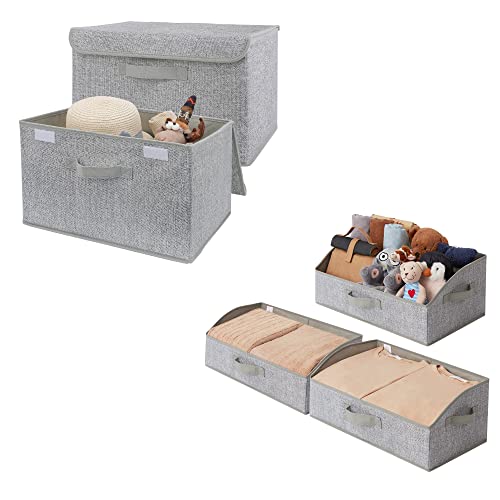 GRANNY SAYS Bundle of 3-Pack Wardrobe Storage Bins & 2-Pack Closet Storage Bins