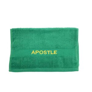mercy robes preaching hand towel apostle(green/gold)