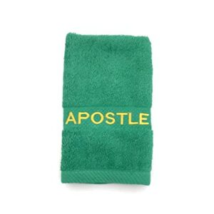 Mercy Robes Preaching Hand Towel Apostle(Green/Gold)