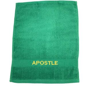 Mercy Robes Preaching Hand Towel Apostle(Green/Gold)