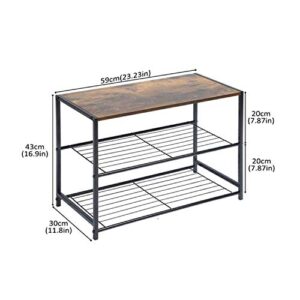 HOMEFORT 4-Tier Shoe Rack All Metal 3-Tier Shoe Rack