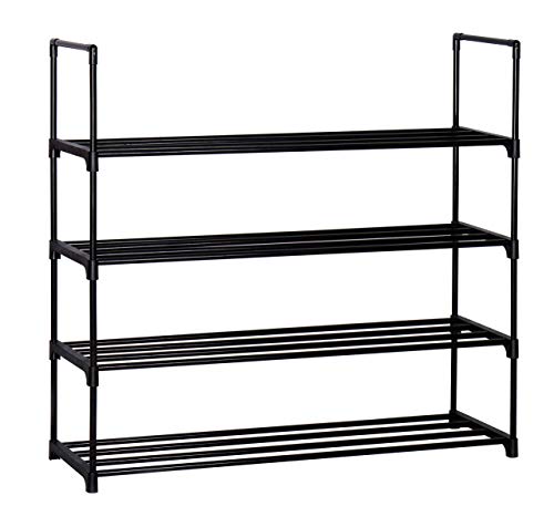 HOMEFORT 4-Tier Shoe Rack All Metal 3-Tier Shoe Rack