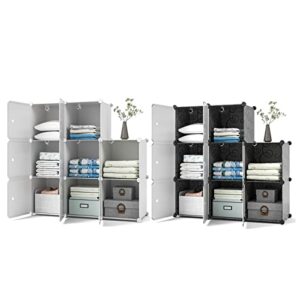 gimtrr 8 white & black cube storage bundles
