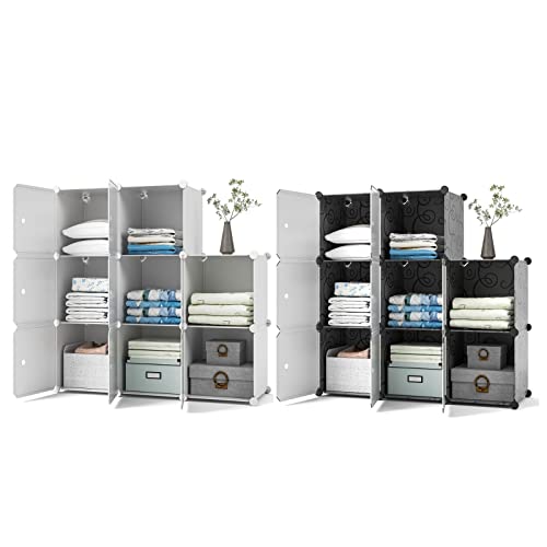 GIMTRR 8 White & Black Cube Storage Bundles