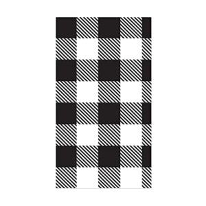 christmas hand towels for bathroom - black and white bathroom hand towels disposable - buffalo plaid farmhouse christmas bathroom decor, guest towels, fingertip towels, dinner napkins 5" x 8" pk 32