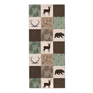 farmhouse rustic bear deer elk moose green towels,hand towels for bathroom,soft small bath towel kitchen dish towel,washcloths for bath, pool and guest use, 30x70cm