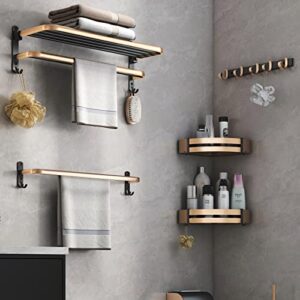 Lovelyduo Corner Shower Caddy 2-Pack, Adhesive Shower Organizer with Large Capacity Aerospace Aluminum Bathroom Shower Shelf for Rustproof, No Drilling, Wall Mount Corner Shower Rack Rose Gold