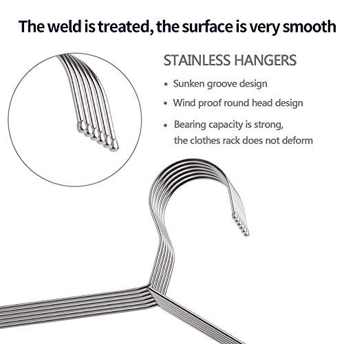 TIMMY Wire Hangers 30 Pack 16.5-Inch Stainless Steel Strong Metal Coat Hanger ,Heavy-Duty, Non-Slip, Space-Saving Clothes Hangers