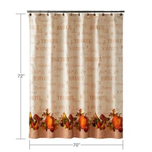 SKL Home Harvest Bounty Shower Curtain, Natural