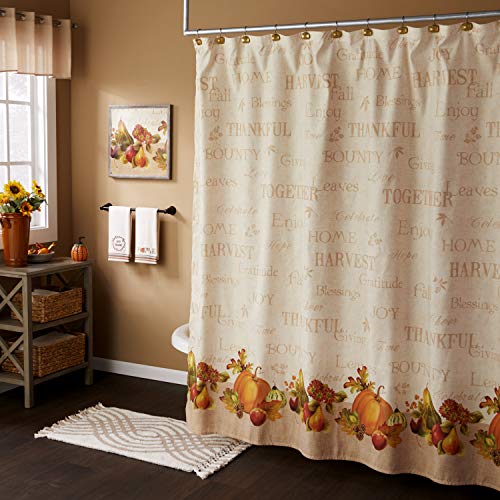 SKL Home Harvest Bounty Shower Curtain, Natural