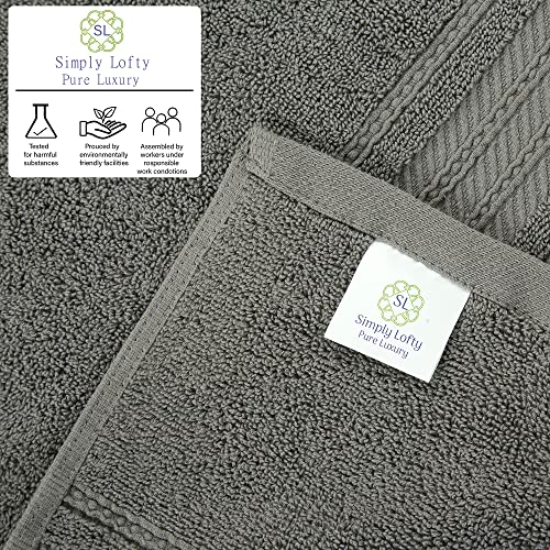 SIMPLY LOFTY Luxury Bath Sheet Towels 35x70 Inch (2 Pack) Premium Extra Large Thick Bath Sheets Oversized Bath Towels Highly Absorbent Quick Dry Jumbo Bath Sheet Towel Hotel Quality (Grey)