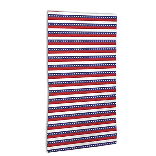 niBBuns 4Th of July Theme,Bath Towels/Hand Towels/Washcloths,Stars and Stripes American Flag,Bathroom Towels|Soft Absorbent Towels for Bathroom,Blue Red White,15.75x31.5in