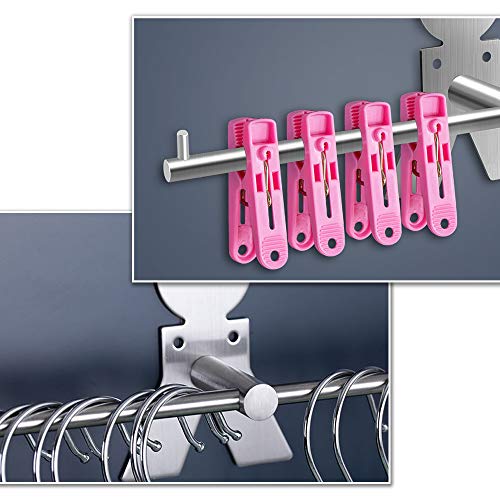 Picowe Clothes Hangers Storage Stacker Rack Holder Organizer, Wall Mounted, Adhesive or Drilling Installation, 304 Stainless Steel