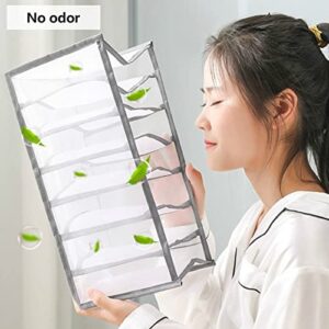 3 PCS Wardrobe Clothes Organizer, 7 Grids Clothes Organizer for Folded Clothes, Space Saving, Easy to Clean, Can be Used as Drawer Organizers for Clothing, Suitable for Pants Shirts Panty